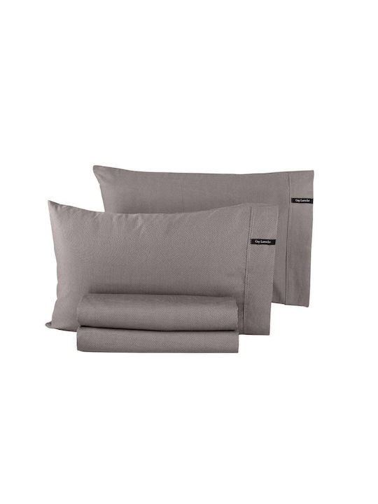 Guy Laroche Sheet Super-Double with Elastic 160x200+35cm. Minimal Melanze