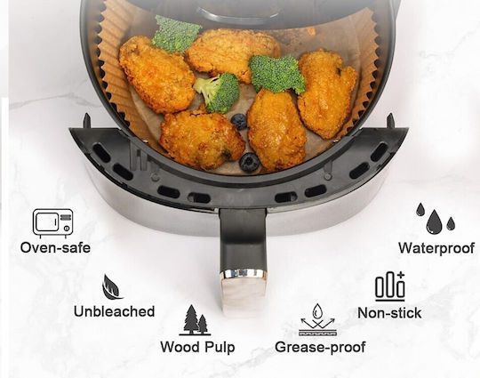 Aj WP Non-Stick Baking Papers for Air Fryer 20x20cm 50 Pieces
