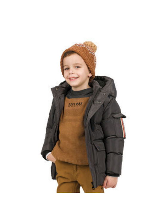 Energiers Boys Casual Jacket Gray with Lining & Ηood