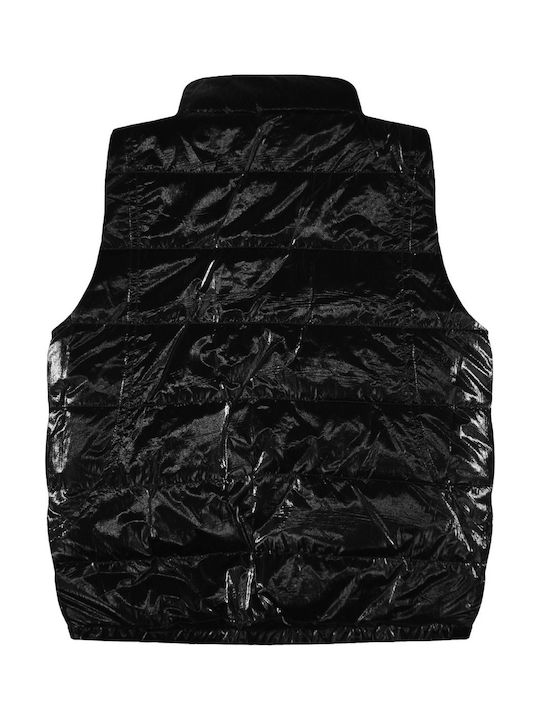 Kids' Quilted Jacket Sleeveless Double Sided Beige