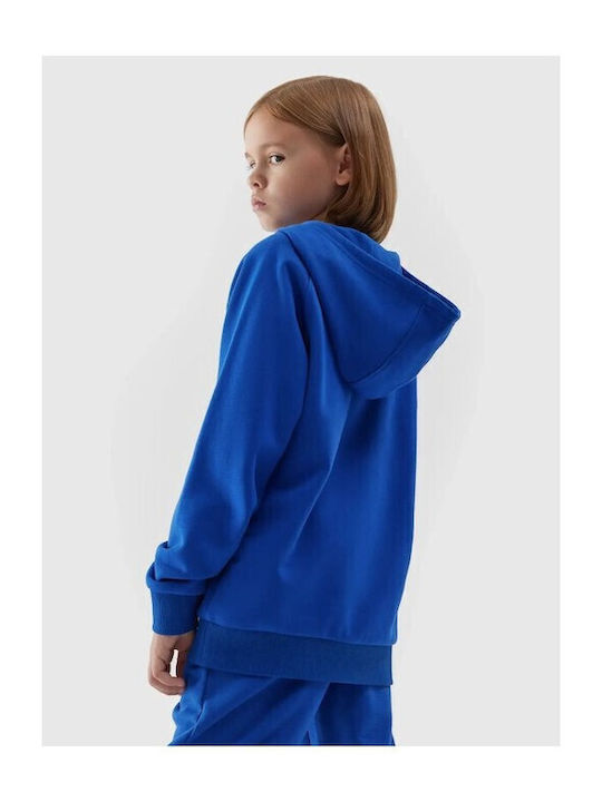 Kinder-Sweatshirt mit Kapuze und Taschen Blau