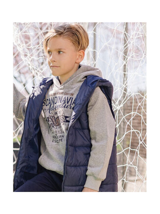 Energiers Boys Casual Jacket Navy Blue Sleeveless with Ηood