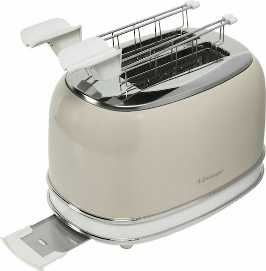 Ariete Vintage Φρυγανιέρα 2 Θέσεων 810W Μπεζ