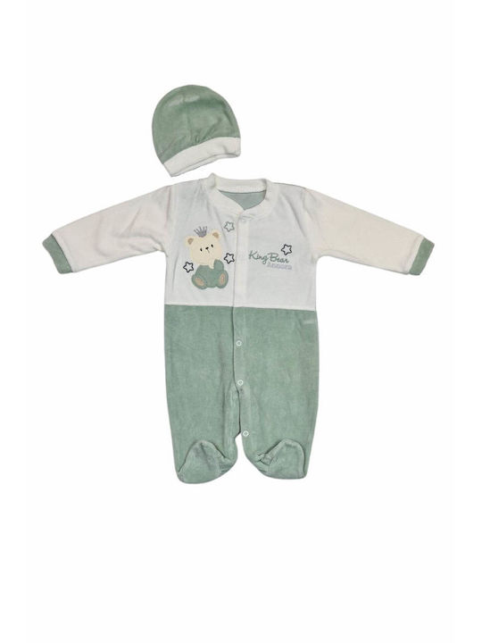 Annora Baby Set Body pentru Bebeluși Catifea Verde