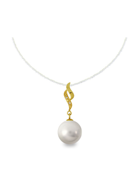 Margaritari Charm from Gold 18k with Pearls