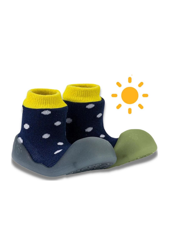 BigToes Kinder Haussocken Marineblau
