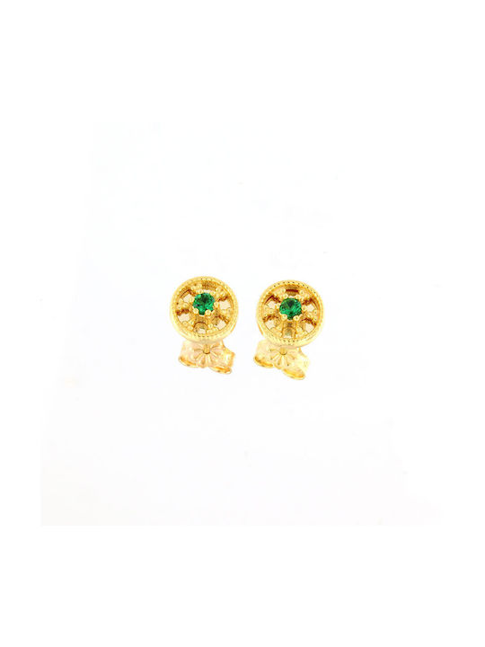 Ios Earrings made of Gold 14K with Stones