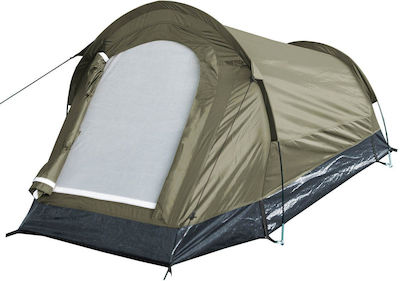 MFH MFH Tent Tunnel 1 Camping Tent Tunnel Khaki with Double Cloth 3 Seasons for 1 Person 210x90x90cm