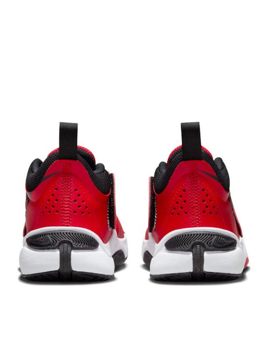 Team Hustle D 11 Ps Kids Sports Shoes Basketball with Hoop & Loop Closure Red
