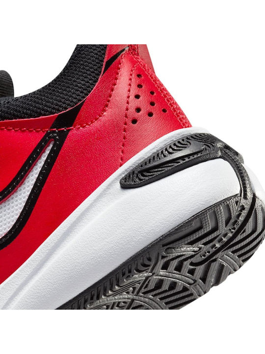 Team Hustle D 11 Ps Kids Sports Shoes Basketball with Hoop & Loop Closure Red
