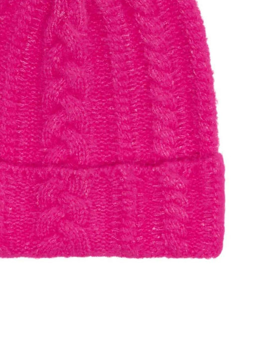 Beanie Γυναικείος Σκούφος Πλεκτός σε Φούξια χρώμα
