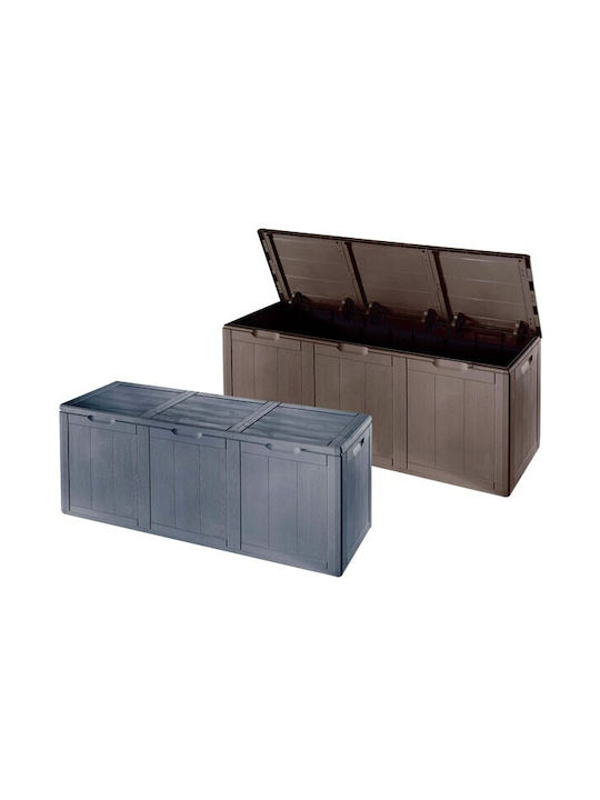 Gensini Plastic Outdoor Storage Box 270lt Brown 118.5x44.5x51cm