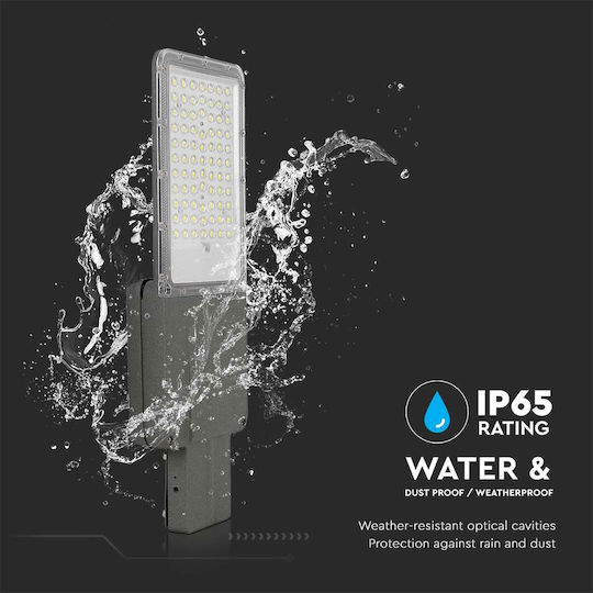 V-TAC Street Solar Light 40W 2500lm Cold White 6500K with Remote Control IP65 20cmx53cmcm