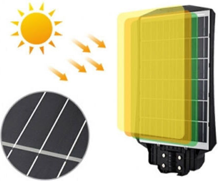 Invictus Ηλιακό Φωτιστικό Δρόμου 300W Ψυχρό Λευκό 6000K με Αισθητήρα Κίνησης, Φωτοκύτταρο και Τηλεχειριστήριο IP65 33.5x36εκ.