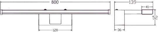 Adeleq Leuchte Badezimmer mit Integrierter LED und Neutralweißes Licht 80cm