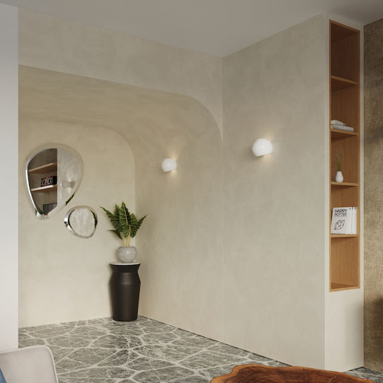 Sollux Globe Classic Lamp Wall with Socket E27 White 17x26x26cm