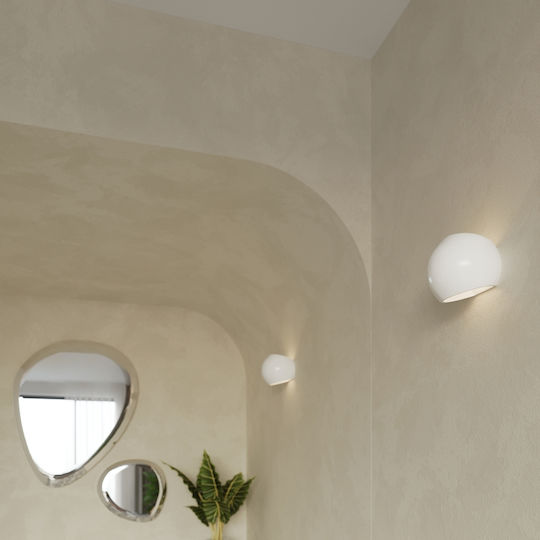 Sollux Globe Classic Lamp Wall with Socket E27 White 17x26x26cm