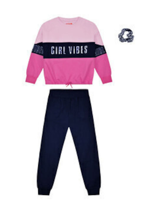 Energiers Kids Sweatpants Set Fuchsia 2pcs