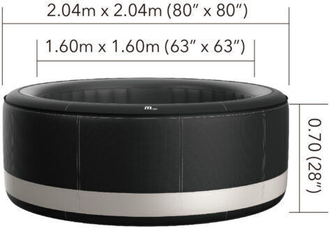MSpa Round Swimming Pool 930L Inflatable with Hydromassage 204x51cm