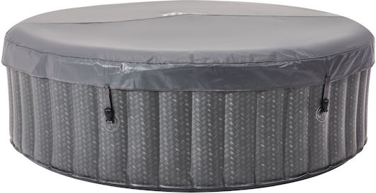 MSpa Ottoman Round Swimming Pool 1800L Inflatable with Hydromassage 204x70cm Gray