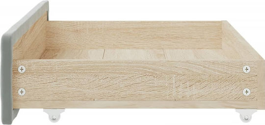 vidaXL Bed Drawer made of Wood in Gray Color 67x50x16cm 2pcs