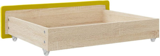 vidaXL Bed Drawer made of Wood in Yellow Color 67x50x16cm 2pcs