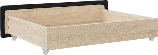 vidaXL Bed Drawer made of Wood in Black Color 67x50x16cm 2pcs