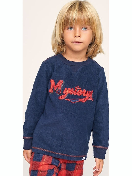 Muydemi Παιδική Πιτζάμα Χειμωνιάτικη Fleece Μπλε