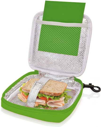 Iris Barcelona School Insulated Food Case 1lt Green 15 x 15 x 2.5cm