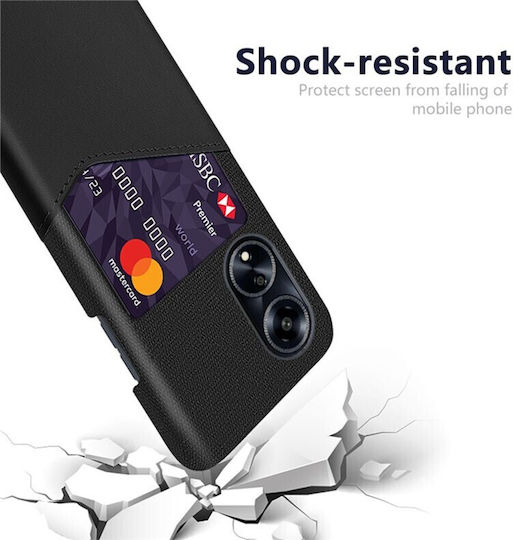 Cloth Back Cover Plastic Black (Oppo A98)