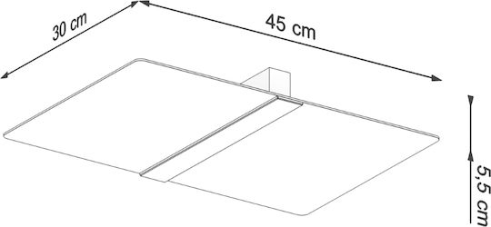 Sollux Azalia Deckenleuchte 45cm Silber mit Fassung G9