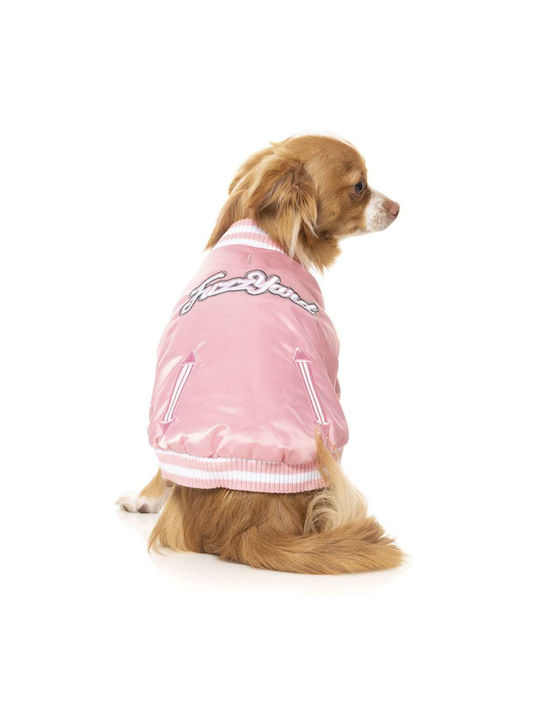Fuzzyard Hundemantel Rosa Groß mit Rückenlänge 45 cm.