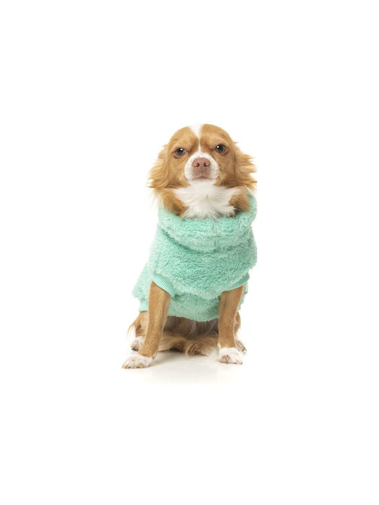 Fuzzyard Turtle Teddy Strickpullover Hund in Türkis Farbe S 36cm.