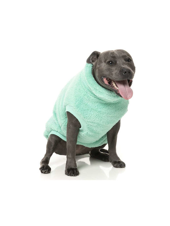 Fuzzyard Turtle Teddy Strickpullover Hund in Türkis Farbe S 36cm.