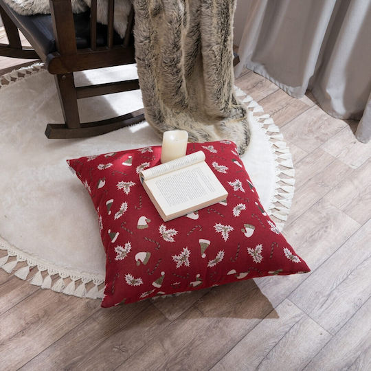 Teoran Christmas Decorative Pillow Rectangular Red 30x50cm