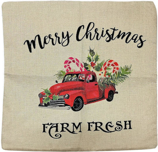 XMASfest Christmas Decorative Square Pillowcase Beige 43x43cm