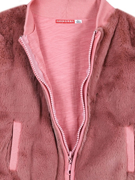 Kids Cardigan Fur Pink.