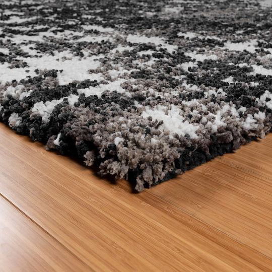 Saray Home Moroccan Rug Rectangular Shaggy Gray