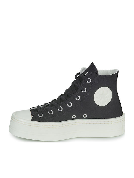 Chuck Taylor All Star Modern Lift Флатформи Платно Високи Черни