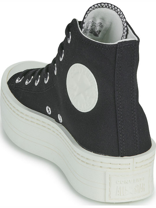 Chuck Taylor All Star Modern Lift Флатформи Платно Високи Черни