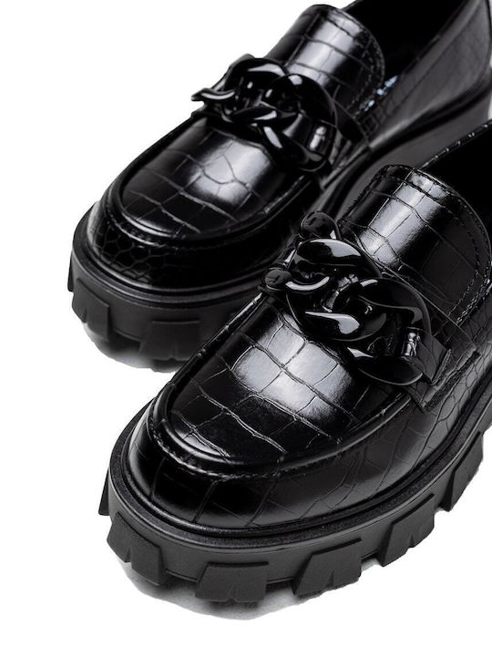 Cable Damen Mokassins in Schwarz Farbe