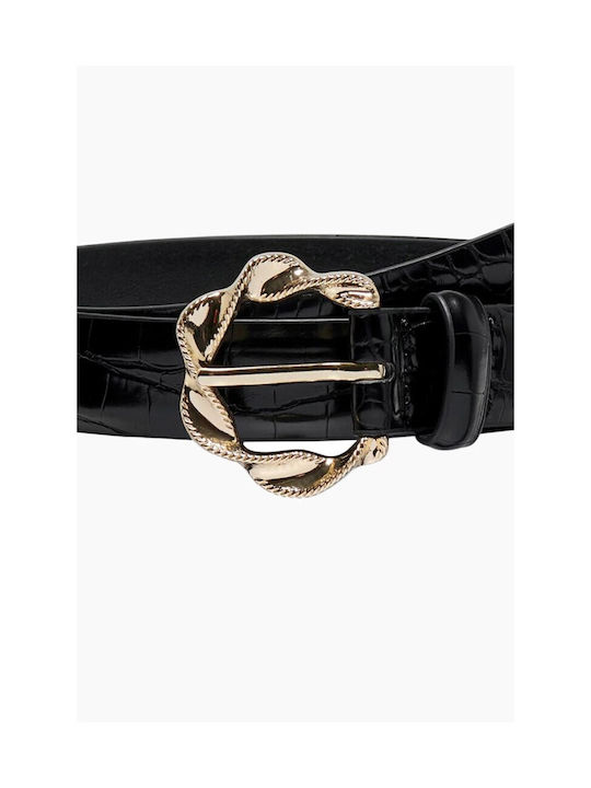 Only Leather Women's Belt Black