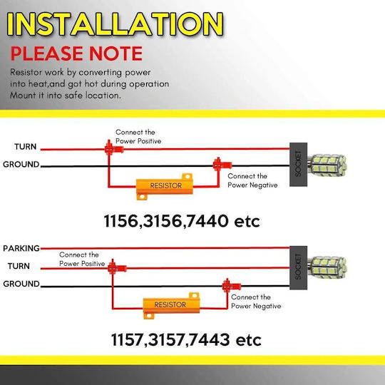 CAN bus Анулиране на грешки на автомобила 50W 12V 6ohm 2бр
