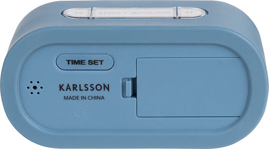 Karlsson Επιτραπέζιο Ρολόι με Ξυπνητήρι Μπλε KA5753BL