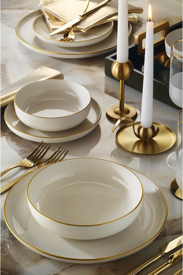 Hermia Beige Porcelain Dinnerware Set 16pcs