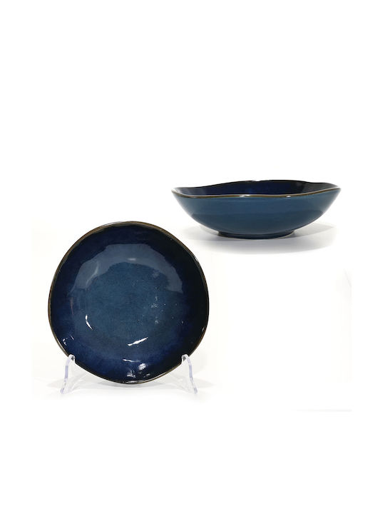 ArteLibre Porcelain Soup Plate Blue 22cm