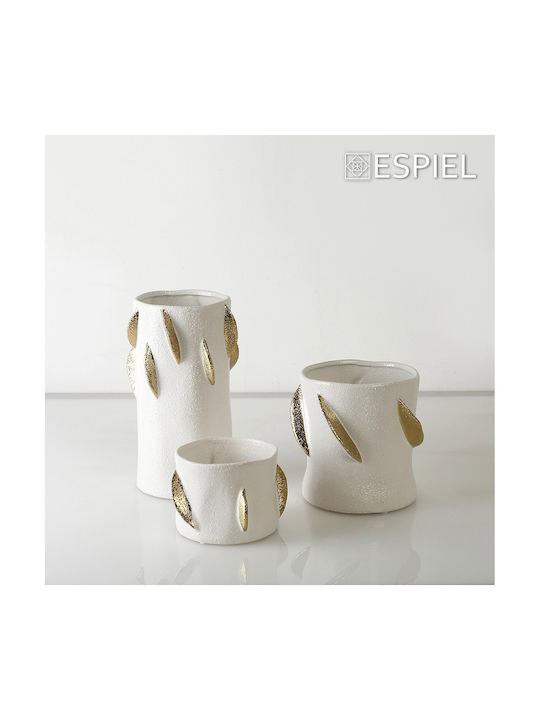 Espiel Decorative Vase White 18.2cm