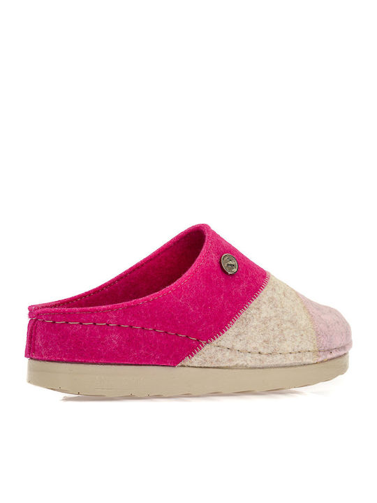 Anatomical Woolen Women's Slippers Fuchsia