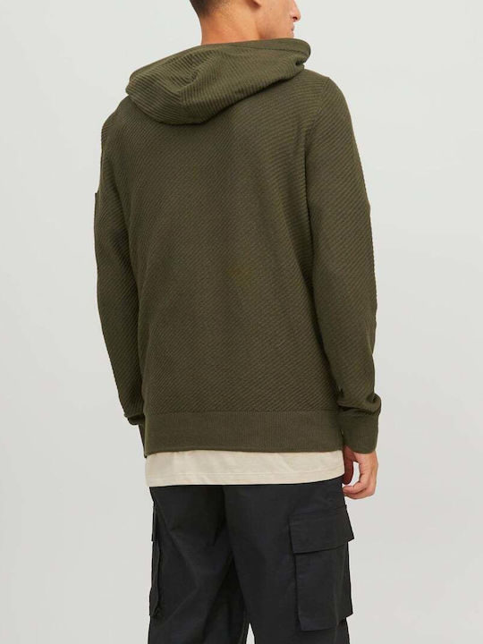 Jack & Jones Men's Sweatshirt with Hood Olive Night