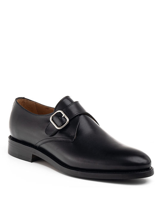 Perlamoda Men's Leather Dress Shoes Black